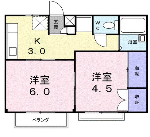 グリーンヒルズの物件間取画像